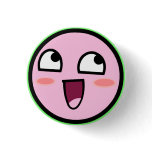 kirby awesome pinback button