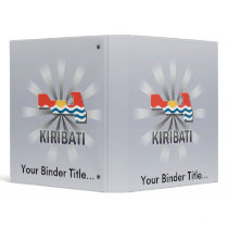 Kiribati Flag Map 2.0 3 Ring Binders
