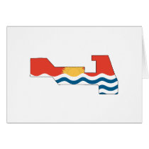 Kiribati flag map cards