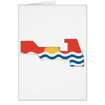 Kiribati flag map cards