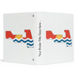 Kiribati Flag Map full size 3 Ring Binder