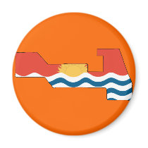 Kiribati flag map magnets by FlagStore Kiribati flag map magnets