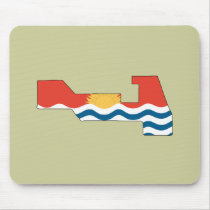 Kiribati flag map mousepads