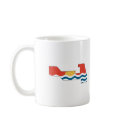 Kiribati flag map mugs