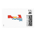 Kiribati flag map postage