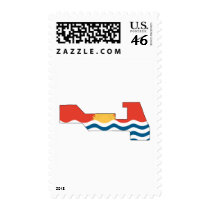 Kiribati flag map postage