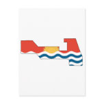 Kiribati flag map post cards