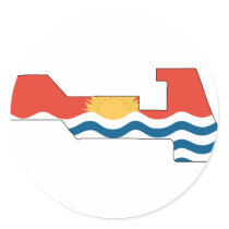Kiribati flag map stickers