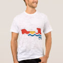 Kiribati flag map t-shirts