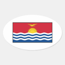 Kiribati Flag Oval Sticker
