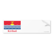 Kiribati Flag with Name bumper stickers