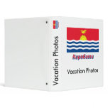 Kiribati Flag with name in Russian 3 Ring Binder