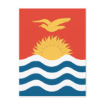 Kiribati High quality Flag Postcard