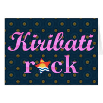 Kiribatis Rock - Cute Pink Greeting Card