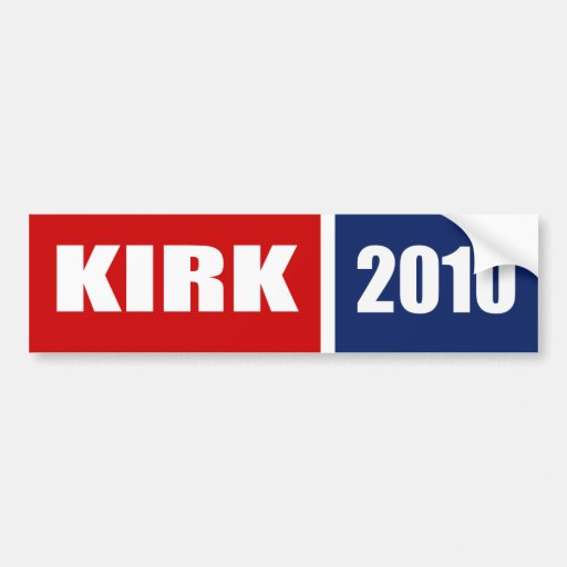 KIRK 2010 BUMPER STICKERS