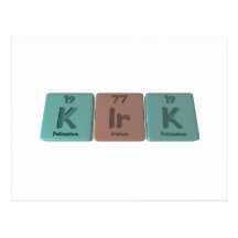 Kirk as Potassium Iridium Potassium Post Cards