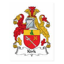 Kirk Family Crest Post Card