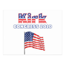 Kirk Patriotic American Flag 2010 Elections Post Cards