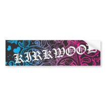KIRKWOOD TATTOO bumper stickers by WEARYOUGOKIRKWOOD KIRKWOOD TATTOO bumper stickers