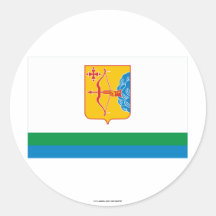 Kirov Oblast Flag Round Stickers