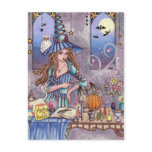 Kirra - Witch, Cat and Owl Postcard