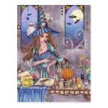 Kirra - Witch, Cat and Owl Postcard