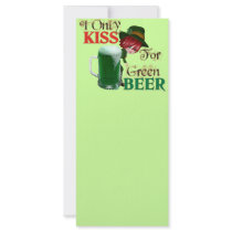 Kiss 4 Beer - St Patrick's Custom Rack Card