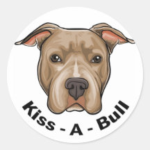 Kiss-A-Bull Pit bull Sticker