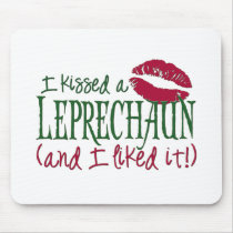 Kiss A Leprechaun Mousepads