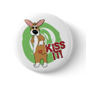 Kiss Butt Corgi buttons