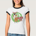 Kiss Butt Corgi Ladies Ringer Shirt