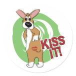 Kiss Butt Corgi Sticker