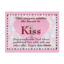 Kiss Coupon Postcard by Spice Kiss Coupon Postcard