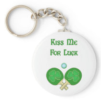 Kiss for Luck Ping Pong Keychain