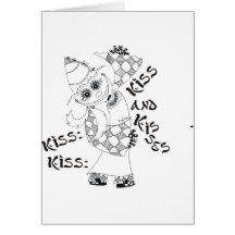 Kiss,Kiss,Kiss and Kisses Card