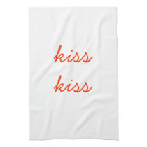 kiss kiss kitchen towel