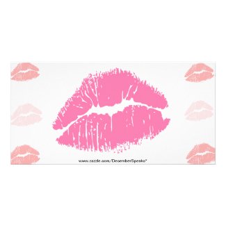 Kiss/Lips-Magenta,light pink & nude zazzle_photocard