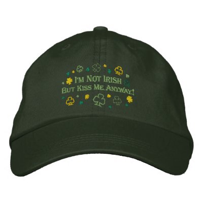 Kiss Me Anyway Embroidered Baseball Cap by Embroidery4U