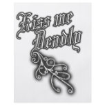 KISS ME DEADLY gothic art for sexy goth girls Custom Flyer