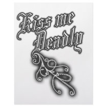 KISS ME DEADLY gothic art for sexy goth girls letterhead