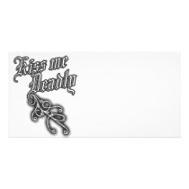 KISS ME DEADLY gothic art for sexy goth girls photo cards by gothtshirts KISS ME DEADLY gothic art for sexy goth girls photo cards