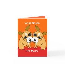 Kiss Me Doggie Valentine's Card