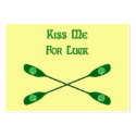 Kiss Me For Luck Kayak Business Card