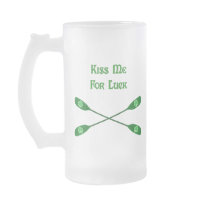 Kiss Me For Luck Kayak Coffee Mugs