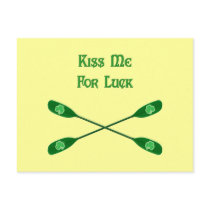 Kiss Me For Luck Kayak Post Card