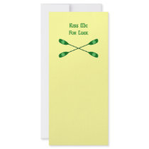 Kiss Me For Luck Kayak Full Color Rack Card