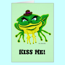 Kiss Me! - Frog Card cards