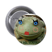 KISS ME FROG PINBACK BUTTONS