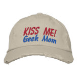 Kiss Me! Geek Mom, Customize Me! Embroidered Hat