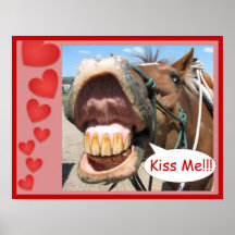 "Kiss Me" Horse Poster/Print/Canvas Customizable